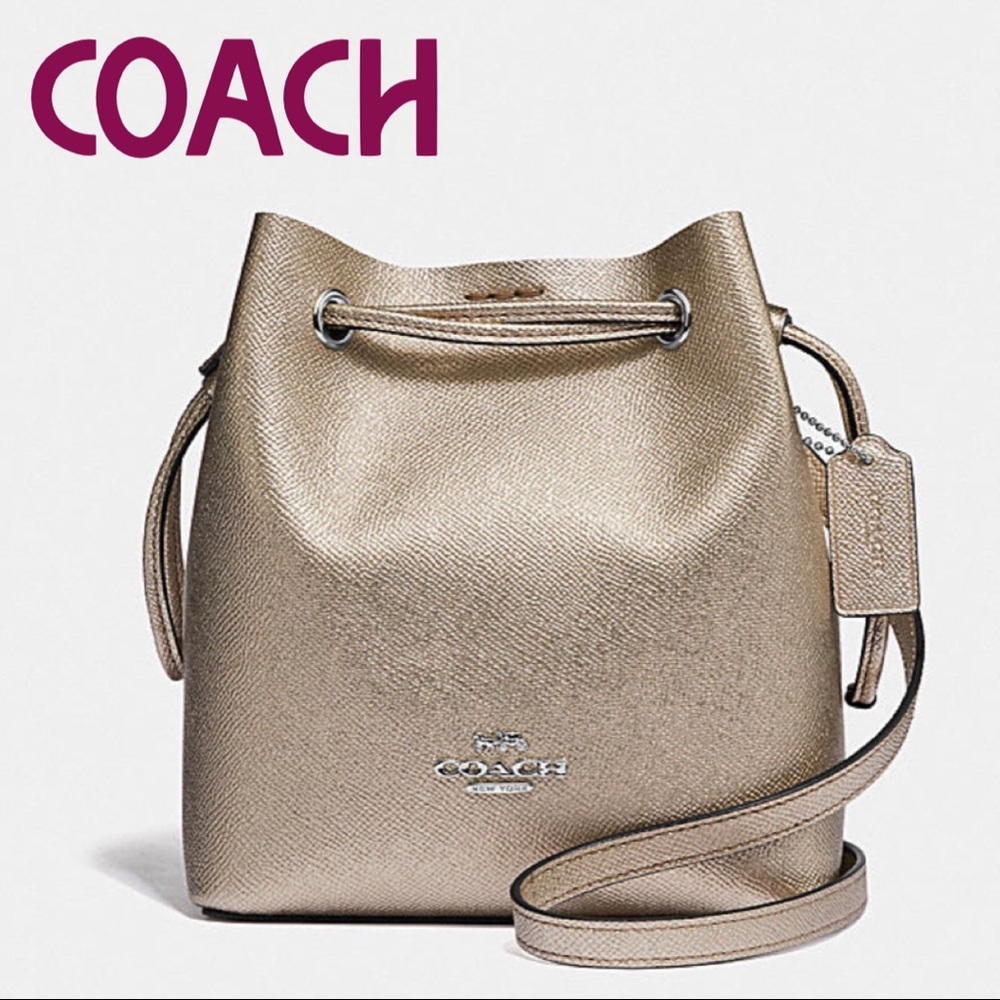 🆕NWT COACH Lena Crossbody in Silver/Patinum